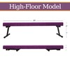 GBVUGY Adjustable&Foldable Gymnastics Balance Beam,6FT High-Low Level Floor Gymnastic Beam,No