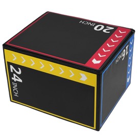 DUMOS Jumping Exercise Box, Non Slip Plyometric Workout Equipment Jump Box for Home Gym