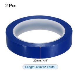 PATIKIL Whiteboard Tape 20mm 4/5", 2 Pack Thin Dry Erase Tape for Graphic Chart Marking DIY Art, Blue