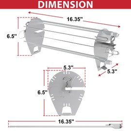Grill Rotisserie Skewers for Weber Crafted Shish Kebab Skewer Set Accessories, Stainless Steel 7675 Rotisserie Skewer for Weber Genesis Spirit Summit Gas Grills