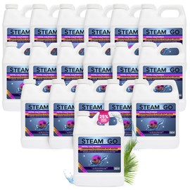 Steam and Go Demineralized Water - Multi-Surface Cleaning Solution for Steam Cleaners, Mops, Hardwood and Any Floor Surfaces - Ideal for Home and Office - Hotel California Scent, 32 oz. Pack of 18