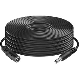 DC Power Extension Cable, 12V DC Extension Cord 2.1mm x 5.5mm Male to Female Power Cord for Outdoor Security Camera, Power Supply, IP Network Camera, Dvr Standalone (30ft)