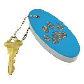 Graphics and More Pets Paw Print with Dog Cat Animal Details Floating Keychain Oval Foam Fishing Boat Buoy Key Float