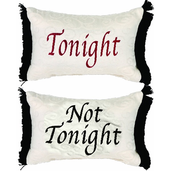 Manual 12.5 x 8.5-Inch Decorative Throw Pillow, Tonight or Not