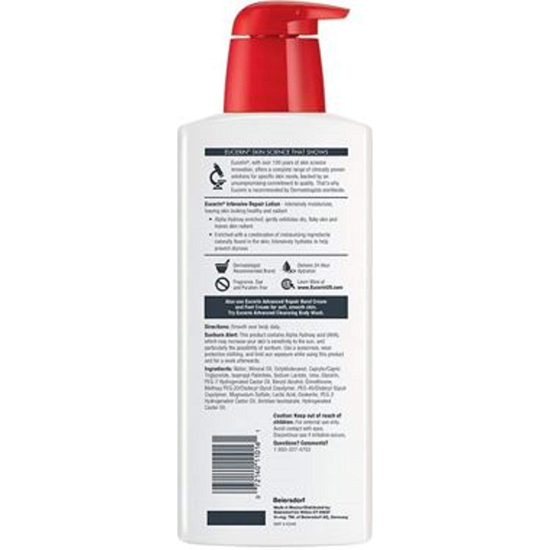 Eucerin Intensive Repair Rich Feel Lotion 16.9 Ounces (Pack of