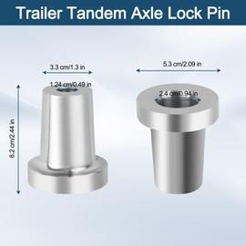 HomeInn Trailer Tandem Slide Stopper, Tandem Slider Stop Lock for Semi Truck, Locking Pin Stopper, Heavy Duty Steel Construction, Zinc Plated, Cold Rolled Steel