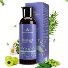  Rosemary Hair Oil | For Hair Growth, Hair Fall Control and Dandruff | 100% Pure & Natural | Mineral Oil Free | 100mL