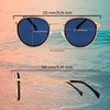 SQUAD Sunglasses for Men and Women Round Metal Size Small