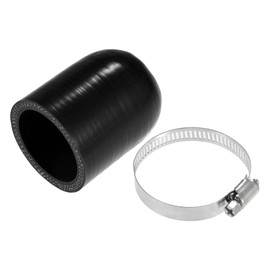 Partuto 1 Set 45mm 1.77" ID Universal Silicone Coolant Cap Intake Vacuum Hose End Plug - Car for Coolant Heater Bypass Vacuum Water Port - Silicone Black