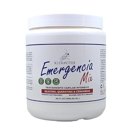 Emergencia Mix Intensive Mask with Silicone, Keratin, and Ceramides for Deep and Restorative Repair, Revitalize and Strengthen Damaged Hair, Providing Shine and Softness (36 OZ)