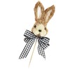 com-four® Flower Stake in Rabbit Design - Cute Rabbit Head