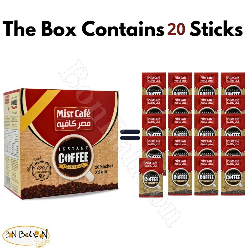 Misr Cafe Instant Coffee Original Fresh Premium Ground Oriental Egyptian