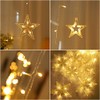 DAHAN Guirnaldas Luminosas Estrellas Cortina Luces, 12 Estrellas 138 Pcs