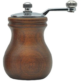 Cabilock Pepper Mill Hand Crank - Wooden Pepper Mill or Salt Mill, Manual Pepper,Ceramic Blades,Metal Handle,Enjoy Fresh Ground Pepper Various
