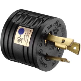 Miady RV Generator Adapter, 3-Prong 30A Male to 30A Female RV Power Plug for Camper Motorhome Trailer/UL listed