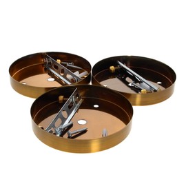 Othmro 3Pcs 4.7inch Ceiling Light Canopy Kit, Vintage Chandelier Ceiling Plate with Hook, Retro Pendant Light Canopy Kit with All Mounting Hardware for Hanging Chained Pendant Light or Chandelier