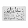 Laluminter Lucky Little Piggy Charm Wallet Card Inserts - Good
