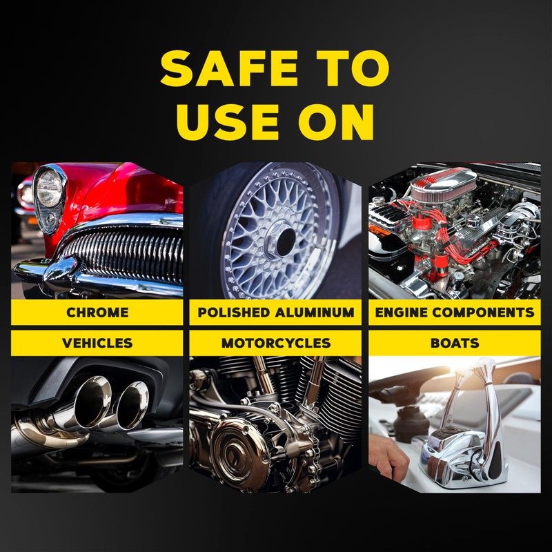 Meguiar's G211606 Metal Polish, Safe for All Uncoated Metals, Removes