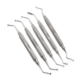 Set of 5 Mushroom-Style Sinus Lift Elevators - Smooth Handle Periodontal Premium Dental Instruments by Cynamed
