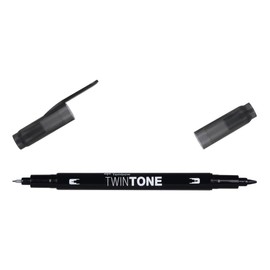 Tombow TWINTONE-33 Dual Tip Marker - Black