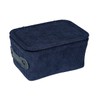 WENKO Anela Bathroom Basket with Lid Dark Blue