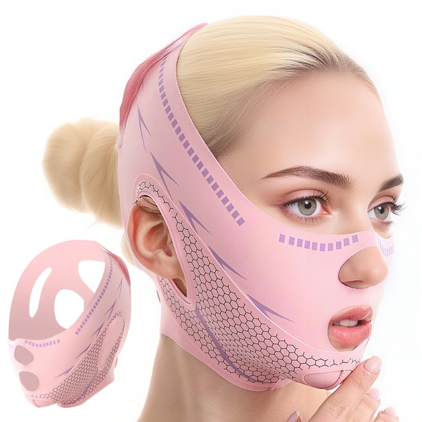 FunnAura 1 Pcs Double Chin Reducer, Reusable Breathable Comfortable Face