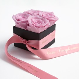 Flowerbox Happy Birthday – Rose box with infinity roses, durable 3 years – Birthday gift for women