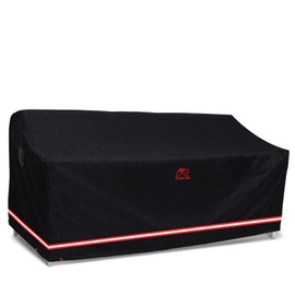 Turtle Life Patio Sofa Cover, Outdoor Heavy Duty Durable UV Water Resistant Anti-Fading Multi-Person Sofa Cover with 2 Upgrade Air Vents and 2 Buckles, Black, 72" W x 37" D x 35" H