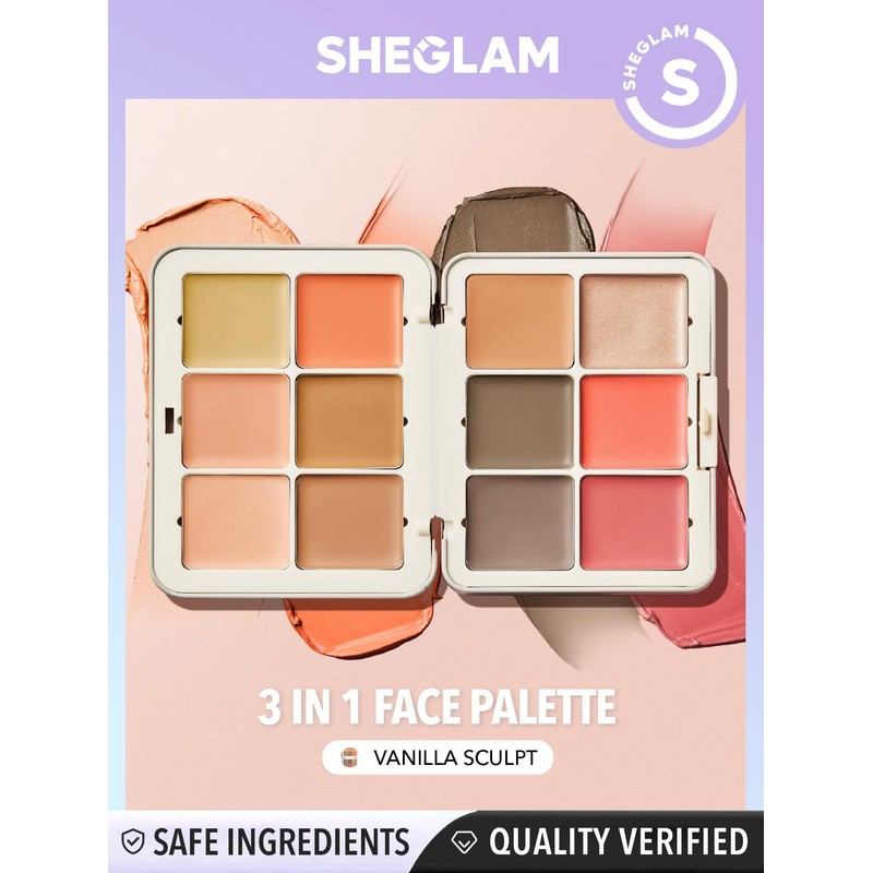 SHEGLAM All About That Face Multifunctional Face Palette-Mocha Sculpt