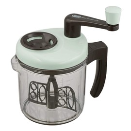 Toffy K-HC3-PA 3-Way Salad Spinner, K-HC3 (Pale Aqua), 3-Way Salad Spinner, Chopper, Blender, Manual, Draining, Chopping, Mixing, Whisking, Retro, Cute