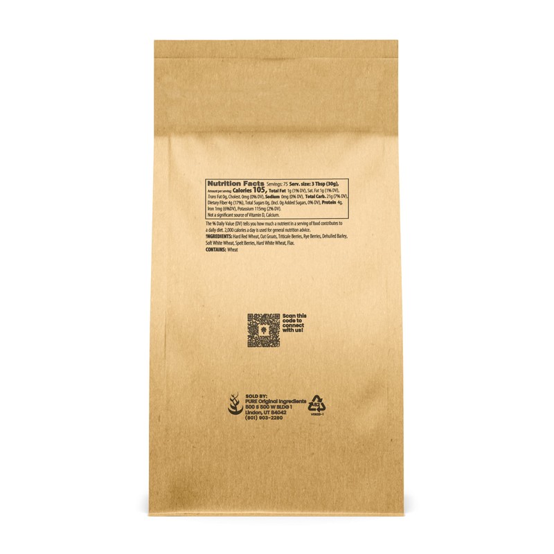 Pure Original Ingredients 9 Grain Flour (5 lb), Bread, Dough,