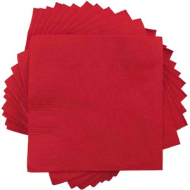 JAM Paper JAM PAPER Small Beverage Napkins - 5 x 5 - Red - 50/Pack