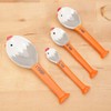 Bits and Pieces 4-Piece Ceramic Chicken Measuring Spoons Set with