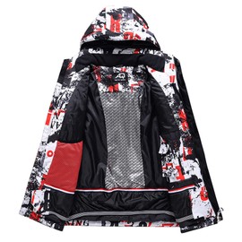 WOWULOVELY Men's Ski Jacket and Pants Set Winter Windproof Ski Suit Snowboarding Suit Mountain Snow Snowboard Snowsuit (133E Black,M)