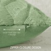 MIULEE Sage Green Throw Pillow Covers 20x20 Set of 2