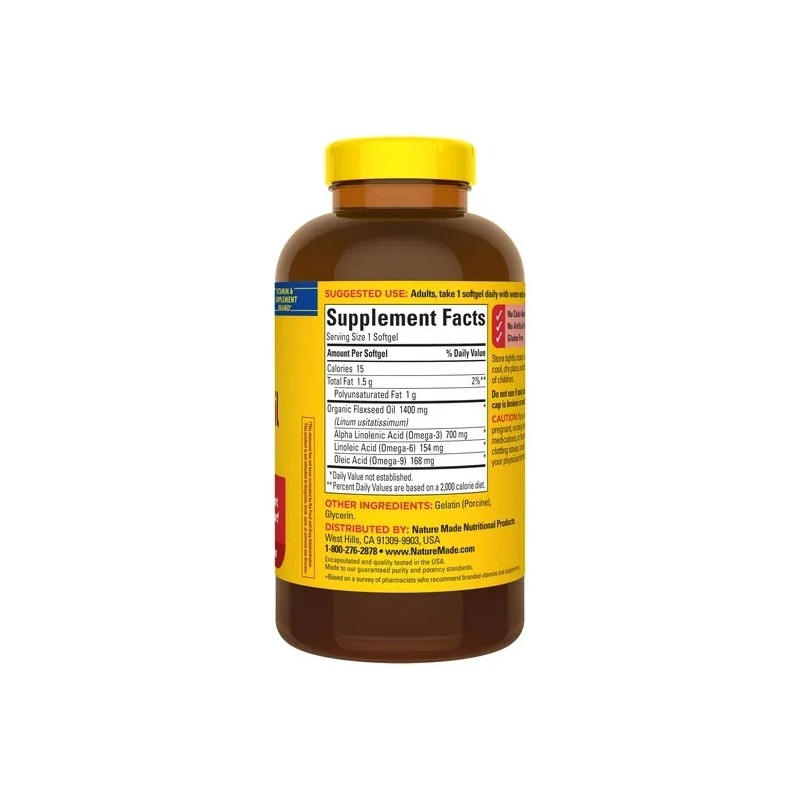 Nature Made Flaxseed Oil 1400 mg, 300 Softgels
