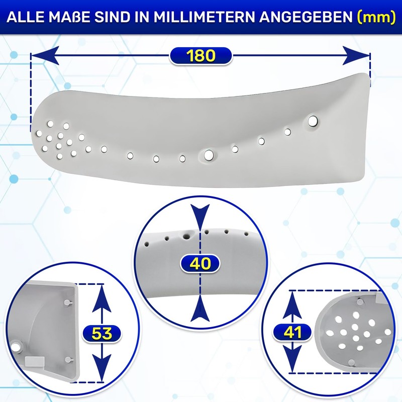 Pack of 2 drum fins for washing machine with the