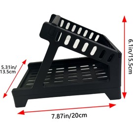 Label Holder, 2 in 1 Black Thermal Fan-fold Roll Labels Holder for Thermal Printer, Desktop Label Printers