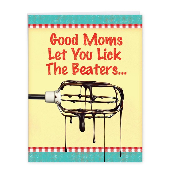 Funny 'Lick Beaters Birthday Mother' Happy Birthday Card with Envelope