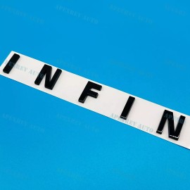 Unbranded Rear Tailgate Letters Emblem For Infini-ti Trunk Lid Badge Nameplate Gloss Black