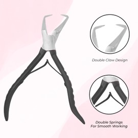 SIVOTE Hair Extension Beads Remover Pliers Black - Stainless Steel Microlink Bead Removal Tool for Effortless Hair Extensions Removal