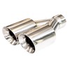 NETAMI 2.5"Inlet to 3.5"Outlet Dual Exhaust Tip Stainless Steel Polish