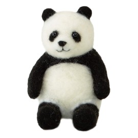 Hamanaka H441-551 Wool Felt Kit, Animal Making Needle Felt, Panda