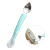 Double Head Baby Silicone Food Spoon (Green) - Fruit Scraping