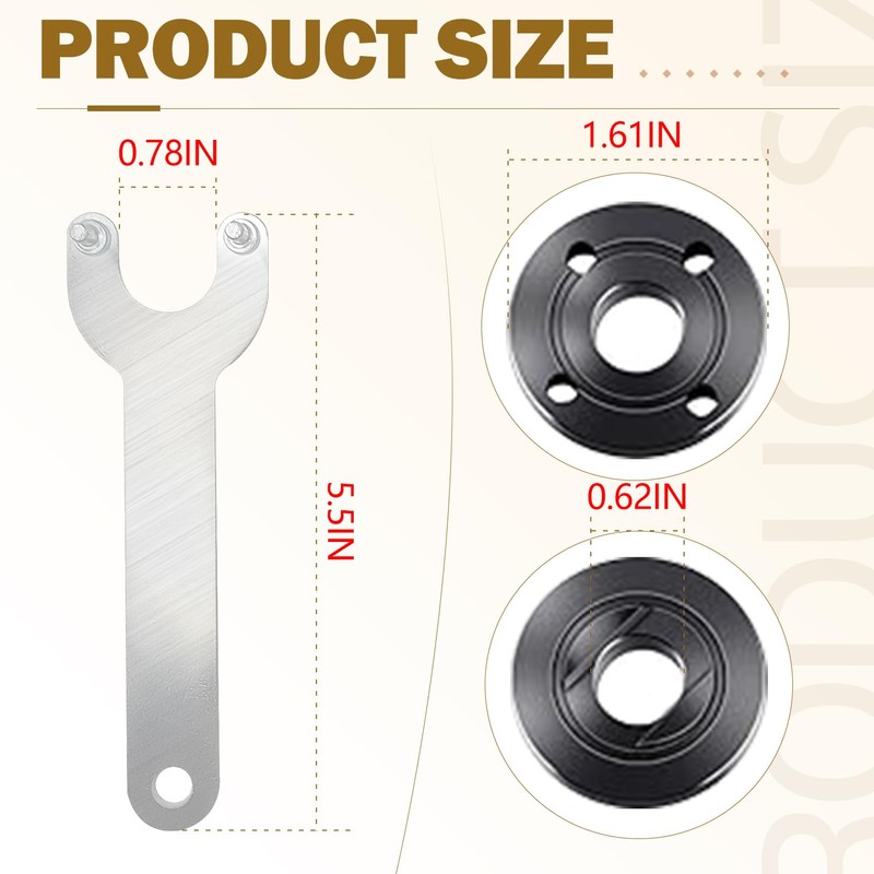 4.5" 5" 5/8-11 Angle Grinder Wrench Spanner Metal Lock Nut