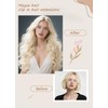 Clip in Hair Extensions Platinum Blonde Hair Extensions 4PCS Long
