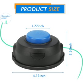 Eyoloty T25 966674401 Trimmer Head Compatible with Husqvarna 100-200 Series Straight Or Curved Shaft Trimmers and Brushcutters 128ld 128ldx 124l String Trimmer,Replacement Head Pre-Wound 0.080" Line