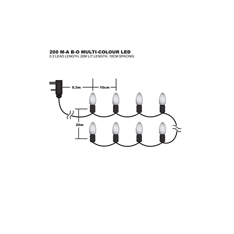 Premier LB112384M 200 M-A-B-O LED & TIMER