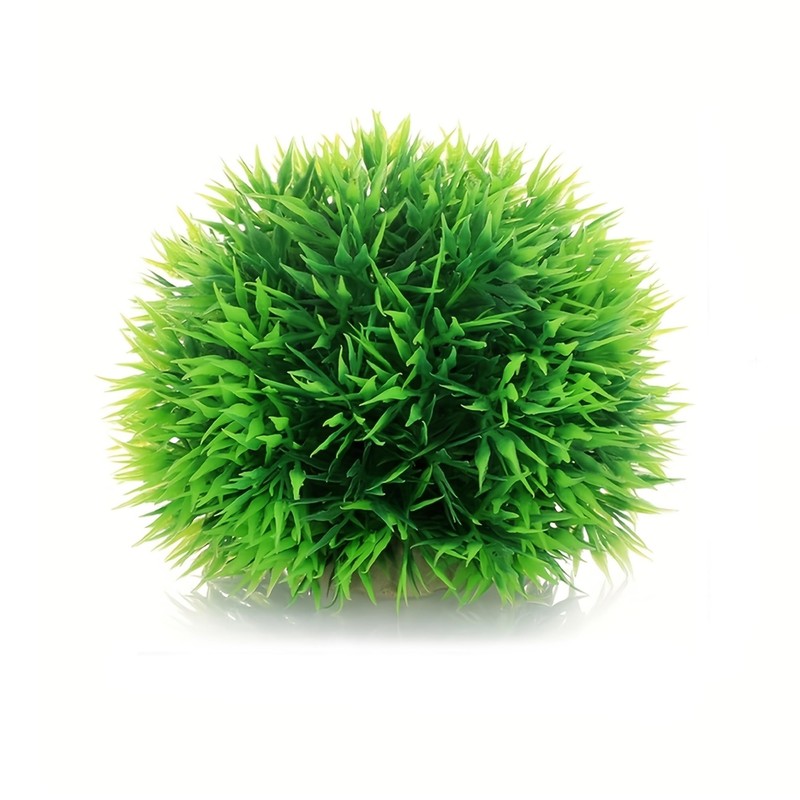 WEKVLPTH 2 Pack Aquarium Plastic Plants Grass Ball, Artificial Marimo