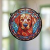 Labrador Fox Red Stained Glass Effect Suncatcher - Garden Gift